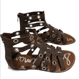 Sam Edelman Leather Snake Skin Gladiator Sandals